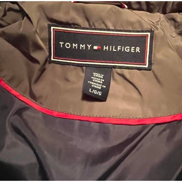 Tommy Hilfiger Gray Tyra Full Line Down Parka Coat with Fur Hood Sz L Outdoors - Picture 7 of 8